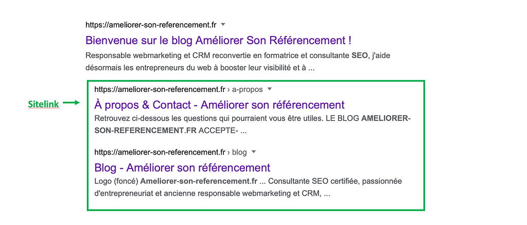 Exemple de site link